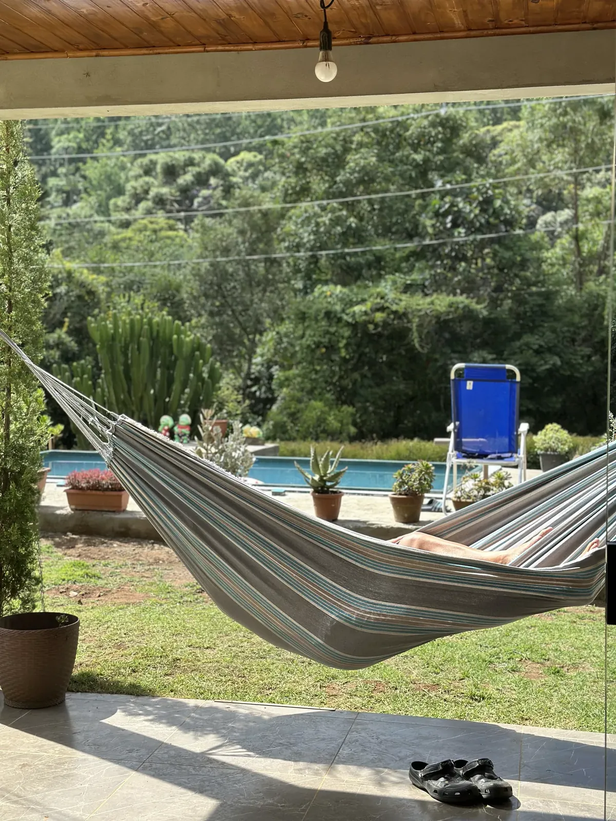 Rede para descanso na área comum